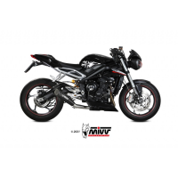 MIVV-SLIP-ON - X-M5 - Edelstahl Schwarz für TRIUMPH - STREET TRIPLE 660 S BJ. 2017 > 2022 - T.019.SC5B