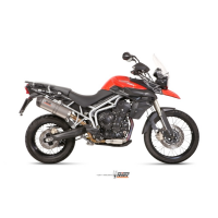 MIVV-SLIP-ON - OVAL - Carbon mit Carbon Endkappe für TRIUMPH - TIGER 800 XC / XR / XRx / XCx / XRT / XCA BJ. 2011 > 2016 - T.011.LEC