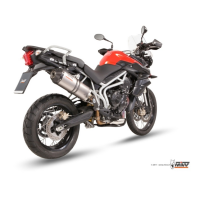 MIVV-SLIP-ON - OVAL - Carbon mit Carbon Endkappe für TRIUMPH - TIGER 800 XC / XR / XRx / XCx / XRT / XCA BJ. 2011 > 2016 - T.011.LEC