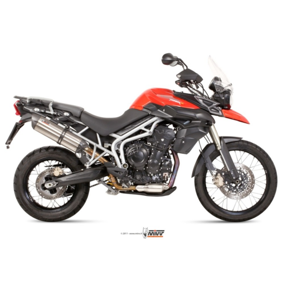 MIVV-SLIP-ON - SUONO - Edelstahl für TRIUMPH - TIGER 800 XC / XR / XRx / XCx / XRT / XCA BJ. 2011 > 2016 - T.011.L7