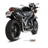 MIVV-2 SLIP-ON - SPEED EDGE - Edelstahl Schwarz für TRIUMPH - SPEED TRIPLE 1050 R / S / RS BJ. 2011 > 2015 - AT.012.LRB