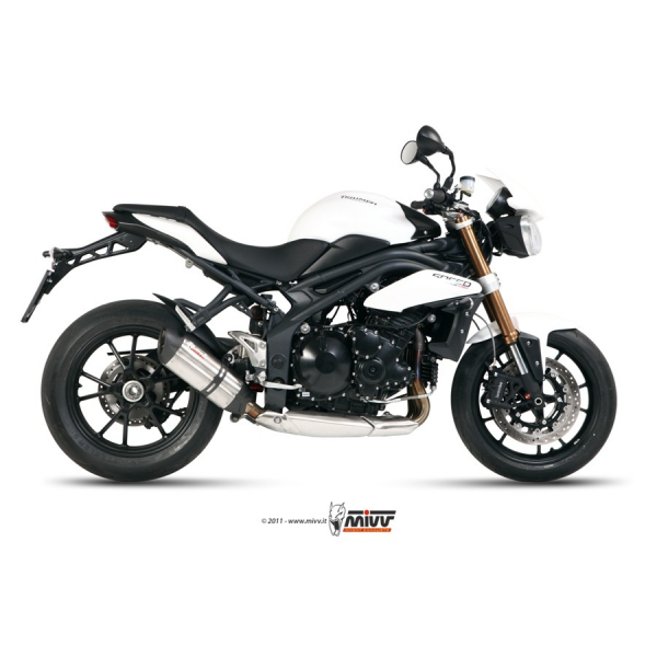 MIVV-SLIP-ON - SUONO - Edelstahl für TRIUMPH - SPEED TRIPLE 1050 R / S / RS BJ. 2011 > 2015 - T.012.L7