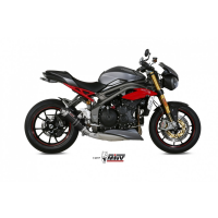 MIVV-SLIP-ON - GP - Edelstahl Schwarz für TRIUMPH - SPEED TRIPLE 1050 R / S / RS BJ. 2016 > 2017 - T.016.LXB