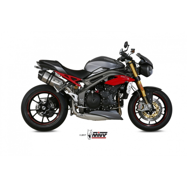 MIVV-2 SLIP-ON - SPEED EDGE - Edelstahl für TRIUMPH - SPEED TRIPLE 1050 R / S / RS BJ. 2016 > 2017 - AT.016.LRX