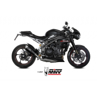 MIVV-SLIP-ON - DELTA RACE - Edelstahl Schwarz für TRIUMPH - SPEED TRIPLE 1050 R / S / RS BJ. 2018 > 2020 - T.021.LDRC