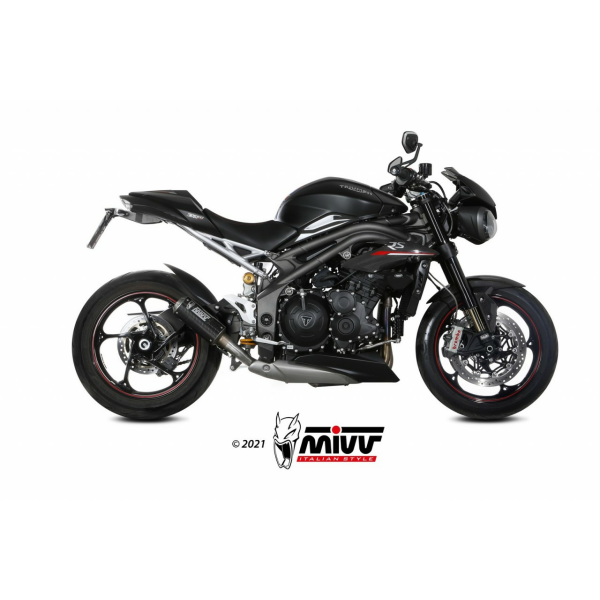 MIVV Auspuff - SLIP-ON - MK3 - Carbon für TRIUMPH SPEED TRIPLE 1050 R / S / RS - T.021.SM3C