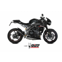 MIVV Auspuff - SLIP-ON - X-M5 - Edelstahl-Schwarz für TRIUMPH SPEED TRIPLE 1050 R / S / RS - T.021.SC5B