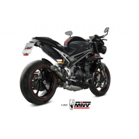 MIVV-SLIP-ON - X-M5 - Edelstahl Schwarz für TRIUMPH - SPEED TRIPLE 1050 R / S / RS BJ. 2018 > 2020 - T.021.SC5B