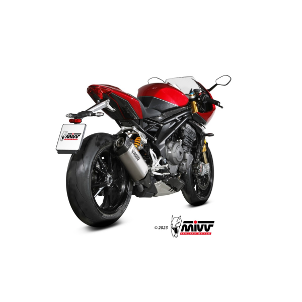 MIVV-SLIP-ON - SR-1 - Titan für TRIUMPH - SPEED TRIPLE 1200 RR / RS BJ. 2021 > 2024 - T.025.LR1T