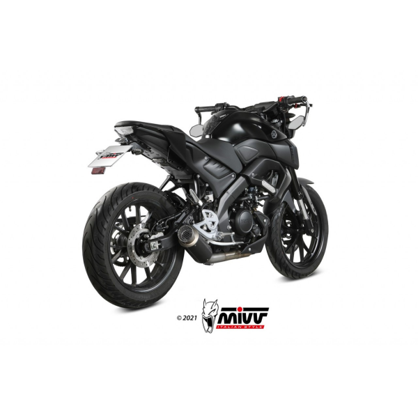 MIVV-Komplettanlage 1x1 - GPpro - Edelstahl Schwarz für YAMAHA - MT-125 BJ. 2020 > 2024 - Y.067.LXBP