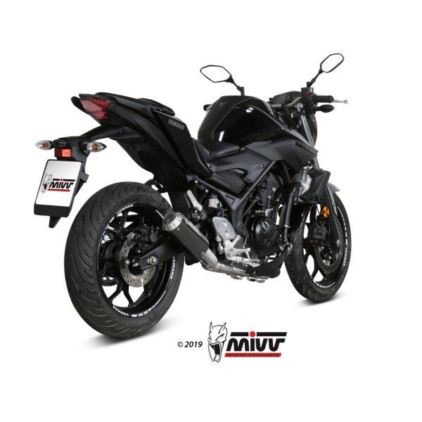 MIVV-Komplettanlage 2x1 - MK3 - Carbon für YAMAHA - MT-03 BJ. 2016 > 2024 - X.YA.0008.SM3C