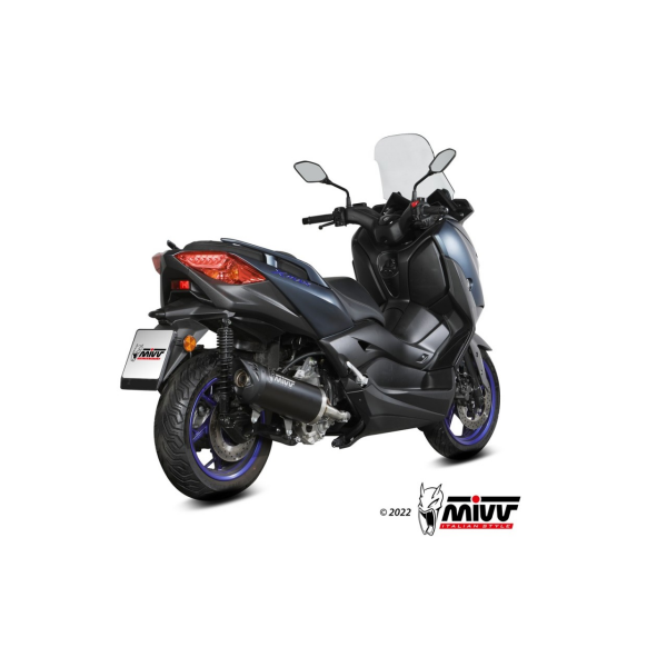 MIVV-SLIP-ON - MOVER - Edelstahl Schwarz für YAMAHA - X-MAX 300 BJ. 2021 > 2024 - MV.YA.0006.LV