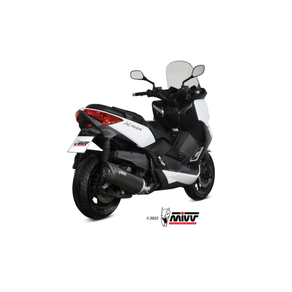 MIVV-SLIP-ON - MOVER - Edelstahl Schwarz für YAMAHA - X-MAX 400 BJ. 2013 > 2016 - MV.YA.0005.LV