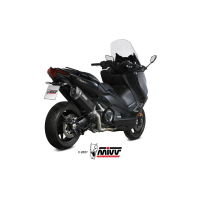 MIVV-Komplettanlage 2x1 - SR-1 - Edelstahl Schwarz für YAMAHA - T-MAX 560 BJ. 2020 > 2021 - Y.061.LR1XB