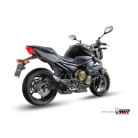 MIVV-SLIP-ON - DOUBLE GUN - Edelstahl Schwarz für YAMAHA - XJ6 / XJ6 DIVERSION BJ. 2009 > 2016 - Y.032.LDGB