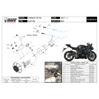 MIVV-SLIP-ON - MK3 - Edelstahl für YAMAHA - YZF 600 R6 BJ. 2017 > 2021 - Y.063.LM3X