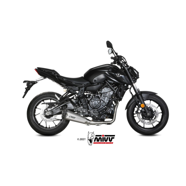 MIVV-Komplettanlage 2x1 - DELTA RACE - Edelstahl für YAMAHA - MT-07 / FZ-07 BJ. 2021 > 2024 - Y.074.LDRX