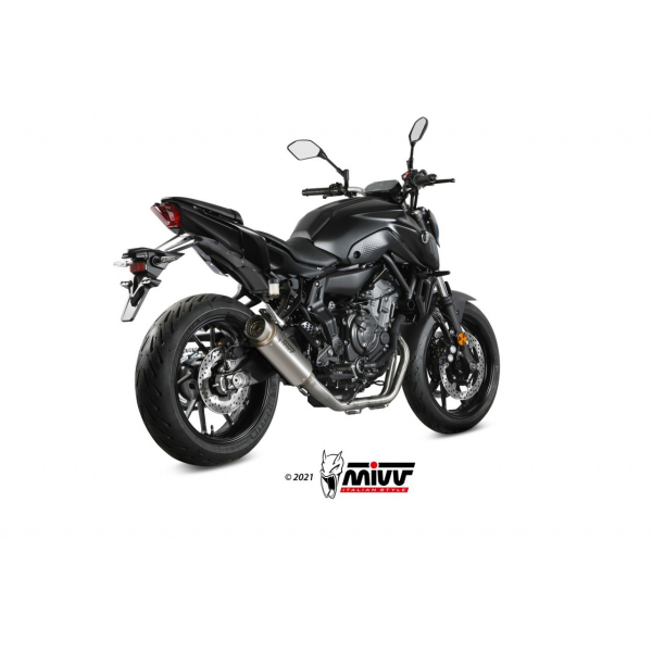 MIVV-Komplettanlage 2x1 - GPpro - Titan für YAMAHA - MT-07 / FZ-07 BJ. 2021 > 2024 - Y.065.L6P