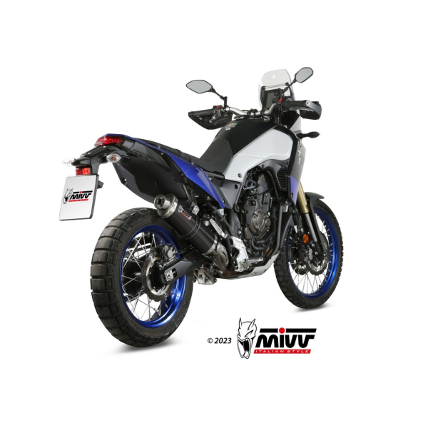 MIVV-SLIP-ON - OVAL - Titan Schwarz für YAMAHA - Ténéré 700 BJ. 2019 > 2024 - Y.064.L4B