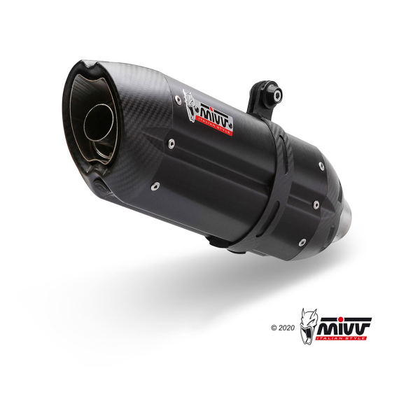 MIVV-Komplettanlage 3x1 - SUONO - Edelstahl Schwarz für YAMAHA - MT-09 / FZ-09 BJ. 2013 > 2020 - Y.042.L9