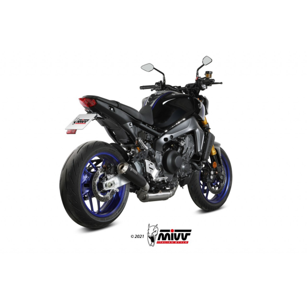 MIVV-Komplettanlage 3x1 - X-M1 - Edelstahl Schwarz für YAMAHA - MT-09 / SP / FZ-09 BJ. 2021 > 2023 - Y.066.LC4B