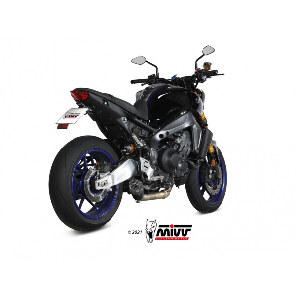 MIVV-Komplettanlage 3x1 - X-M5 - Edelstahl Schwarz für YAMAHA - MT-09 / SP / FZ-09 BJ. 2021 > 2023 - Y.068.SC5B