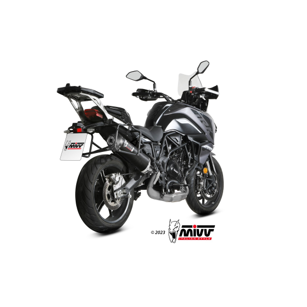 MIVV-SLIP-ON - OVAL - Carbon mit Carbon Endkappe für BENELLI - TRK 702 / X BJ. 2023 > 2024 - E.012.LEC