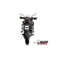 MIVV-SLIP-ON - OVAL - Edelstahl Schwarz mit Carbon Endkappe für BENELLI - TRK 702 / X BJ. 2023 > 2024 - E.012.LVC