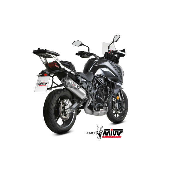 MIVV-SLIP-ON - OVAL - Edelstahl mit Carbon Endkappe für BENELLI - TRK 702 / X BJ. 2023 > 2024 - E.012.LX2C