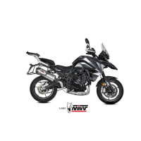 MIVV-SLIP-ON - OVAL - Edelstahl mit Carbon Endkappe für BENELLI - TRK 702 / X BJ. 2023 > 2024 - E.012.LX2C