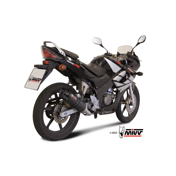 MIVV-Komplettanlage 1x1 - GP - Carbon mit Carbon Endkappe für HONDA - CBR 125 R BJ. 2004 > 2010 - H.043.L2SC