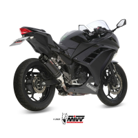 MIVV Auspuff - SLIP-ON - GP-C - Edelstahl-Schwarz mit Carbon Endkappe für KAWASAKI NINJA 300 - K.038.LXBC