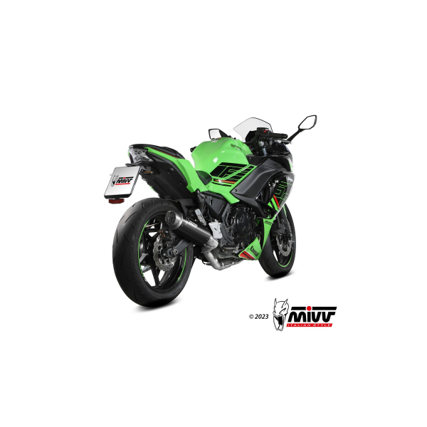 MIVV-Komplettanlage 2x1 - GPpro - Edelstahl Schwarz für KAWASAKI - NINJA 650 BJ. 2024 > 2024 - K.058.LXBP