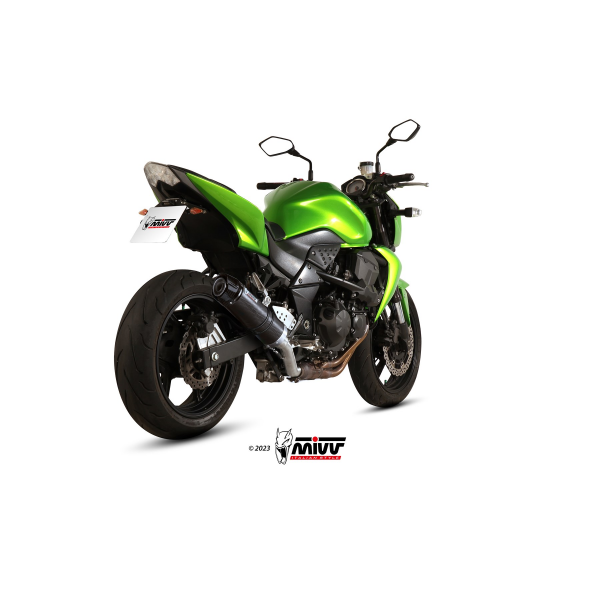 MIVV-SLIP-ON - GP - Carbon mit Carbon Endkappe für KAWASAKI - Z750 BJ. 2007 > 2014 - K.018.L2SC