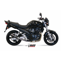 MIVV-SLIP-ON - GP - Edelstahl Schwarz mit Carbon Endkappe für SUZUKI - GSF 650 BANDIT BJ. 2005 > 2006 - S.017.LXBC