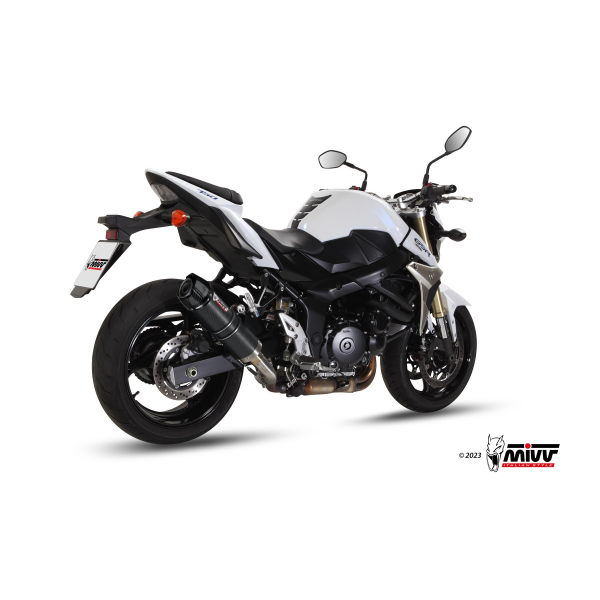 MIVV-SLIP-ON - GP - Carbon mit Carbon Endkappe für SUZUKI - GSR 750 BJ. 2011 > 2016 - S.037.L2SC