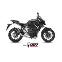 MIVV-Komplettanlage 2x1 - GP - Carbon mit Carbon Endkappe für YAMAHA - MT-07 / FZ-07 BJ. 2014 > 2024 - Y.045.L2SC