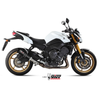 MIVV-SLIP-ON - GP - Edelstahl Schwarz mit Carbon Endkappe für YAMAHA - FZ8 / FAZER 8 BJ. 2010 > 2016 - Y.033.LXBC