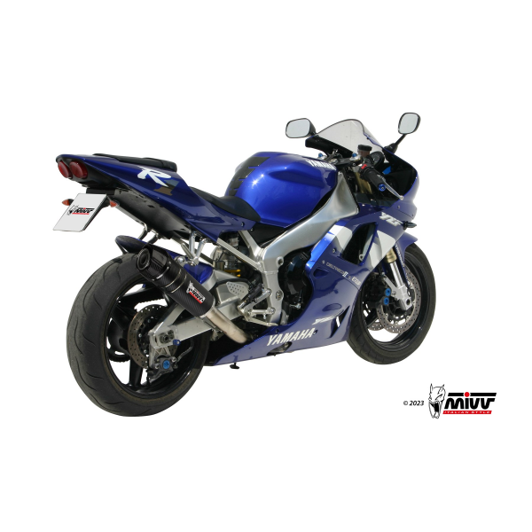 MIVV-SLIP-ON - GP - Carbon mit Carbon Endkappe für YAMAHA - YZF 1000 R1 BJ. 1998 > 2001 - Y.001.L2SC