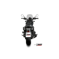 MIVV Auspuff - SLIP-ON - HR-1 - Edelstahl-Schwarz mit Carbon Endkappe für HONDA CMX 1100 REBEL - H.092.LH1BC