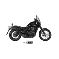 MIVV-SLIP-ON - HR-1 - Edelstahl Schwarz mit Carbon Endkappe für HONDA - CMX 1100 REBEL BJ. 2022 > 2024 - H.092.LH1BC