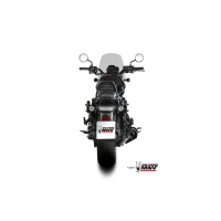 MIVV-SLIP-ON - HR-1 - Edelstahl Schwarz mit Carbon Endkappe für HONDA - CMX 1100 REBEL BJ. 2022 > 2024 - H.092.LH1BC