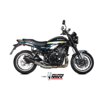 MIVV-SLIP-ON - HR-1 - Edelstahl Schwarz mit Carbon Endkappe für KAWASAKI - Z900 RS BJ. 2018 > 2024 - K.046.LH1BC