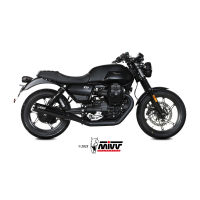 MIVV-2 SLIP-ON - HR-1 - Edelstahl Schwarz für MOTO GUZZI - V7 STONE BJ. 2021 > 2024 - M.014.LH1BA