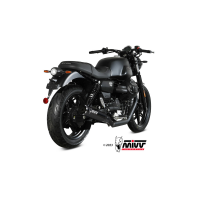 MIVV-2 SLIP-ON - HR-1 - Edelstahl Schwarz für MOTO GUZZI - V7 STONE BJ. 2021 > 2024 - M.014.LH1BA