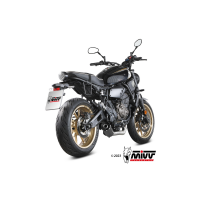 MIVV-Komplettanlage 2x1 - HR-1 - Edelstahl Schwarz für YAMAHA - XSR 700 BJ. 2021 > 2024 - Y.077.LH1BA