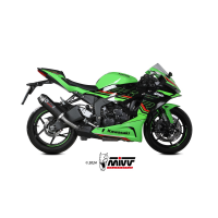 MIVV-SLIP-ON - AK-1 - Carbon mit Carbon Endkappe für KAWASAKI - NINJA ZX-6 R BJ. 2021 > 2024 - K.050.L3K