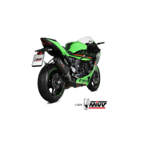 MIVV-SLIP-ON - AK-1 - Carbon mit Carbon Endkappe für KAWASAKI - NINJA ZX-6 R BJ. 2021 > 2024 - K.050.L3K