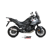 MIVV-SLIP-ON - OVAL - Titan mit Carbon Endkappe für HONDA - NT 1100 BJ. 2022 > 2024 - H.089.LNC