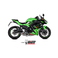 MIVV-Komplettanlage 2x1 - OVAL - Titan mit Carbon Endkappe für KAWASAKI - NINJA 650 BJ. 2024 > 2024 - K.057.L4C